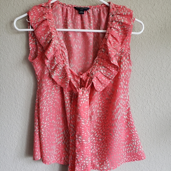 Banana Republic Tops - Banana Republic coral animal print top PXS